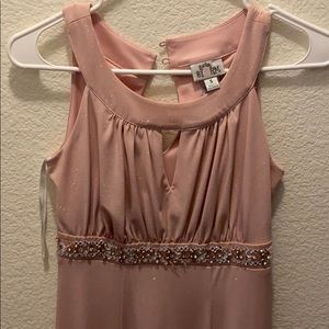 Long pink sparkling maxi dress